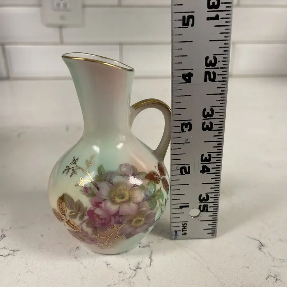 Vintage Schumann Arzberg Bavaria Germany Porcelain Hand Painted Pitcher 4 1/4” - Picture 12 of 16